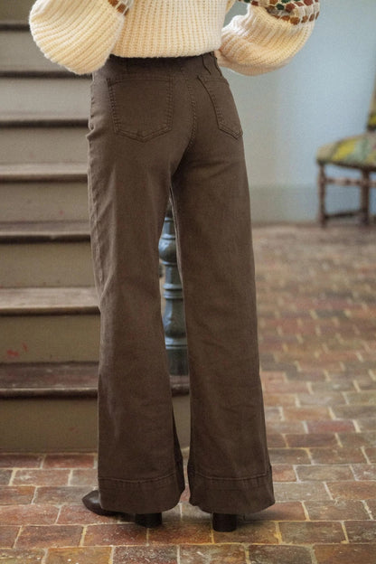 Jean Wide Brown