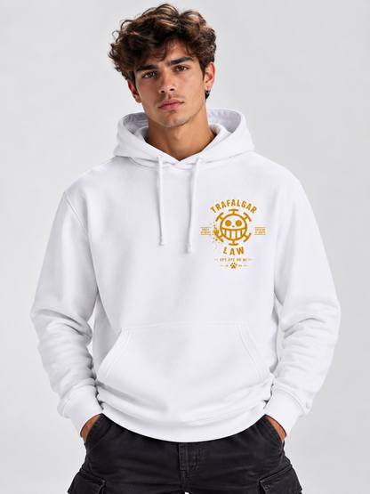 Sudadera Trafalgar Law blanca diseño frontal